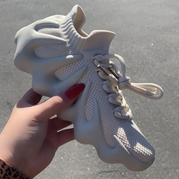 Cream Women's Lightweight Slip on Knit Sneakers - Picture 2 of 4